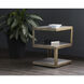 Rubix 23.5 X 18 inch Grey / Antique Brass End Table